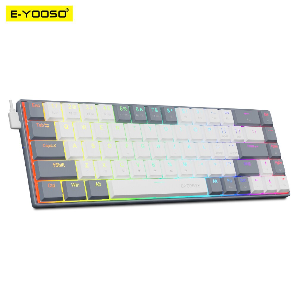 E-YOOSO A68 RGB Mini Slim USB  - Gaming Keyboard Blue Switches review and price