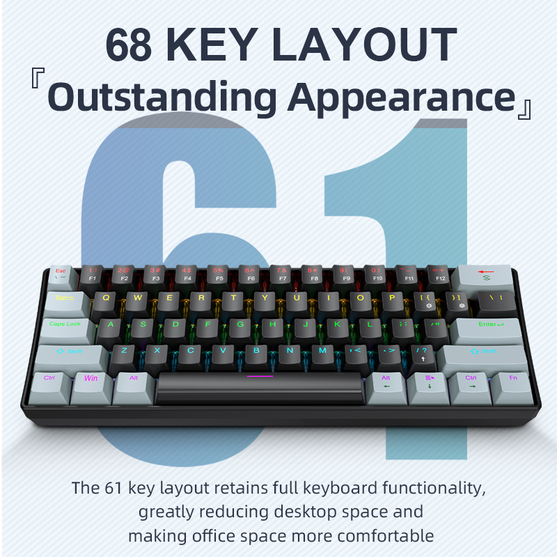 APAYADO K61 Mini Mechanical Ke - Gaming Keyboard Thocky review and price