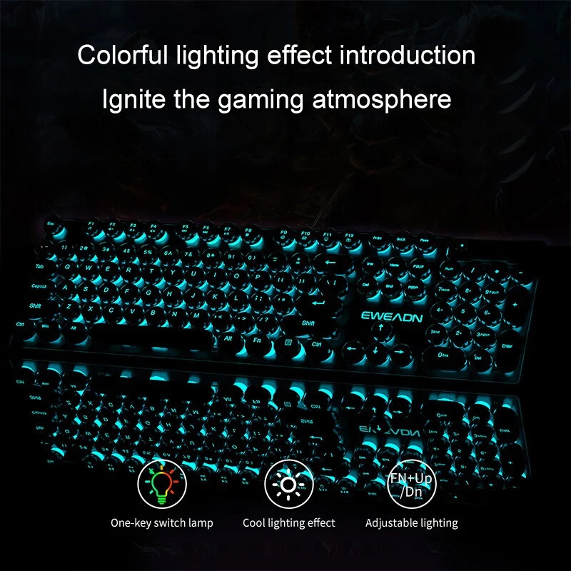 Retro Punk Mechanical Feel Key - Gaming Keyboard Backlit review and price