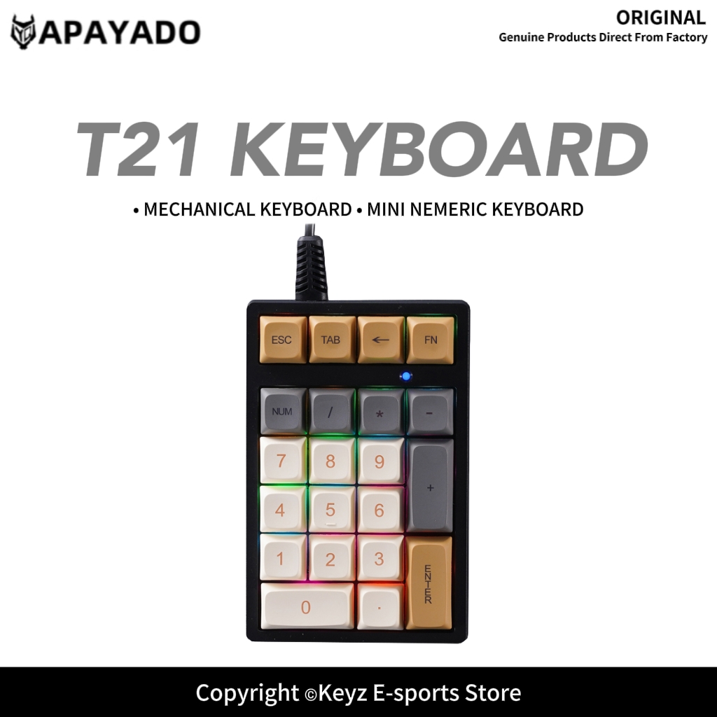 T21 Mini Number Keypad RGB Bac - Gaming Keyboard Blue Switches review and price