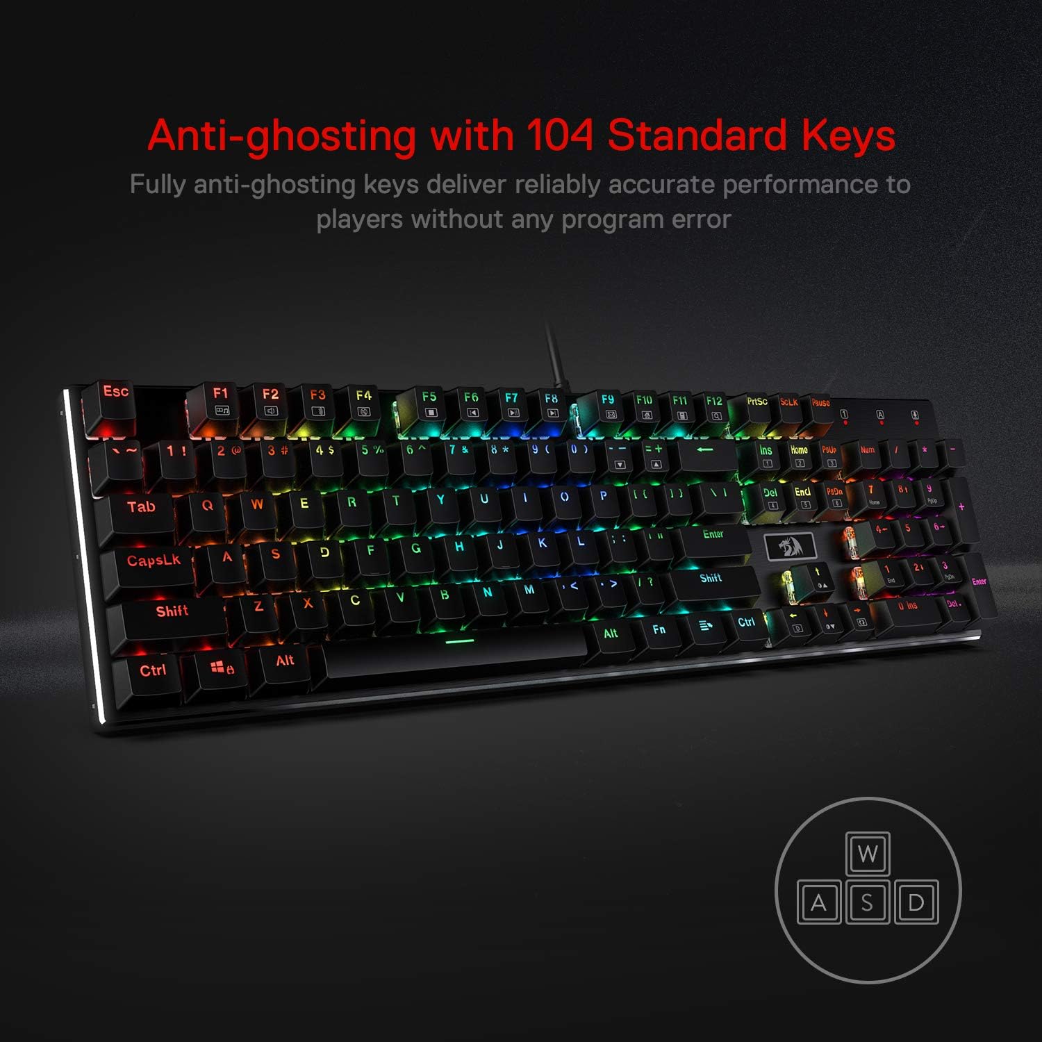 Redragon K556 RGB LED Backlit  - Gaming Keyboard No Noise review and price