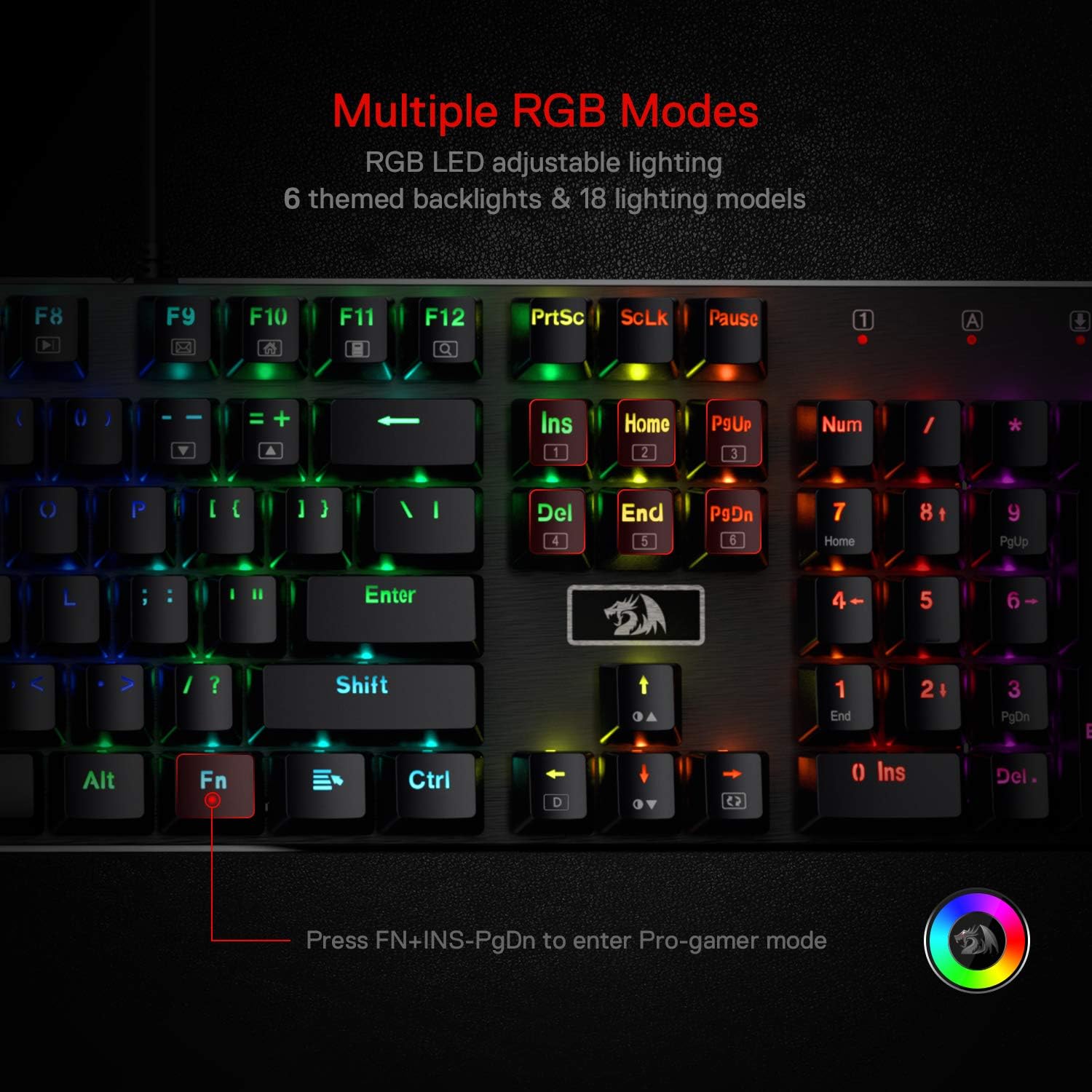 Redragon K556 RGB LED Backlit  - Gaming Keyboard No Noise review and price