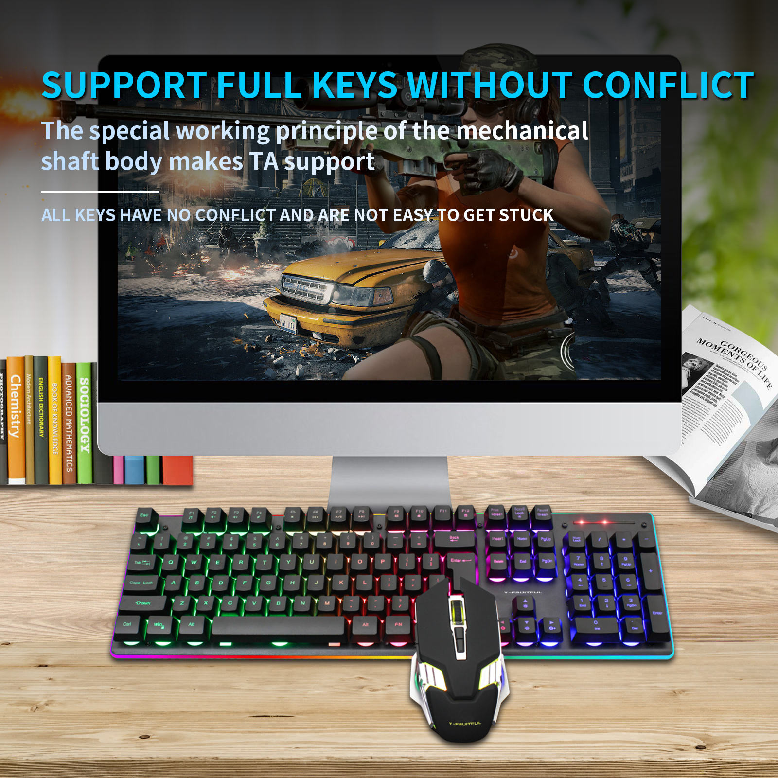 104 Keys RGB Computer Wireless - Gaming Keyboard And Mouse Combo Wireless review and price