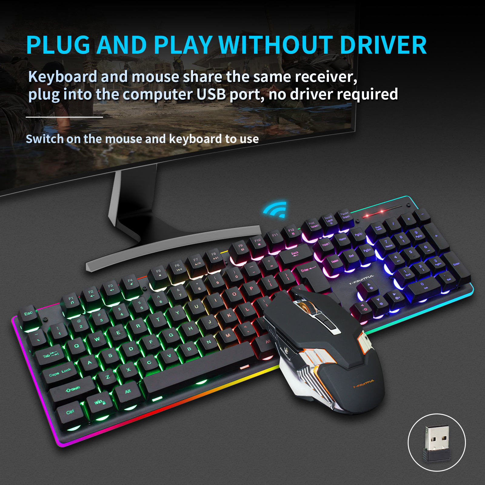 104 Keys RGB Computer Wireless - Gaming Keyboard And Mouse Combo Wireless review and price