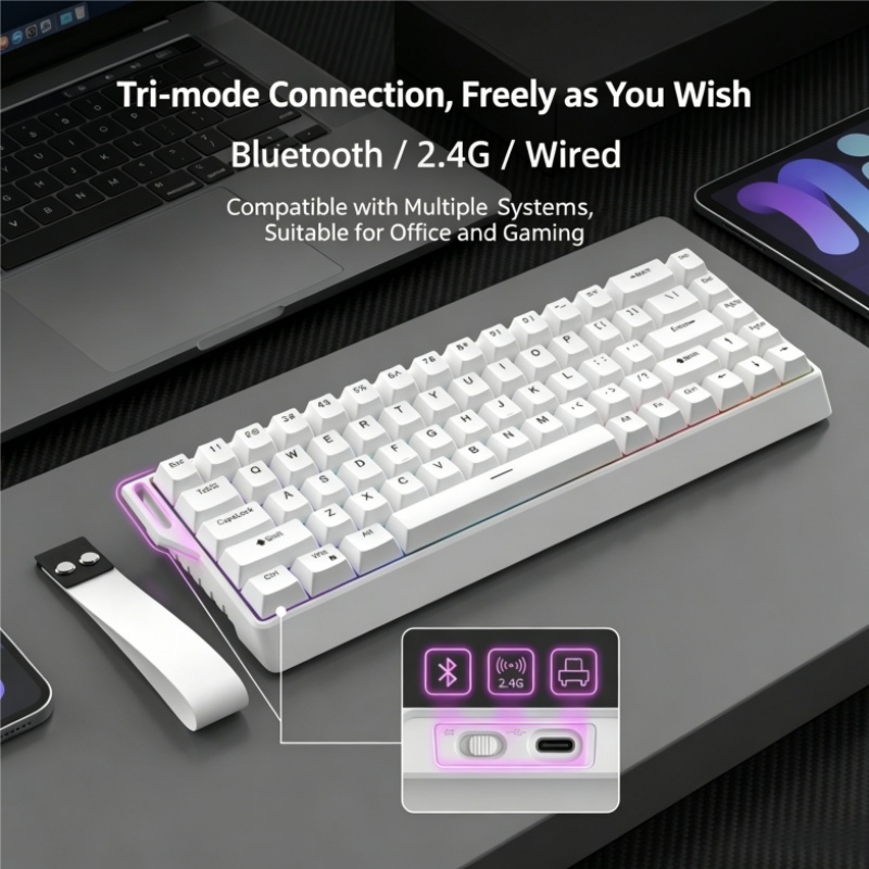 K68 RGB Backlight Three-Dimens - Gaming Keyboard Blue Switches review and price