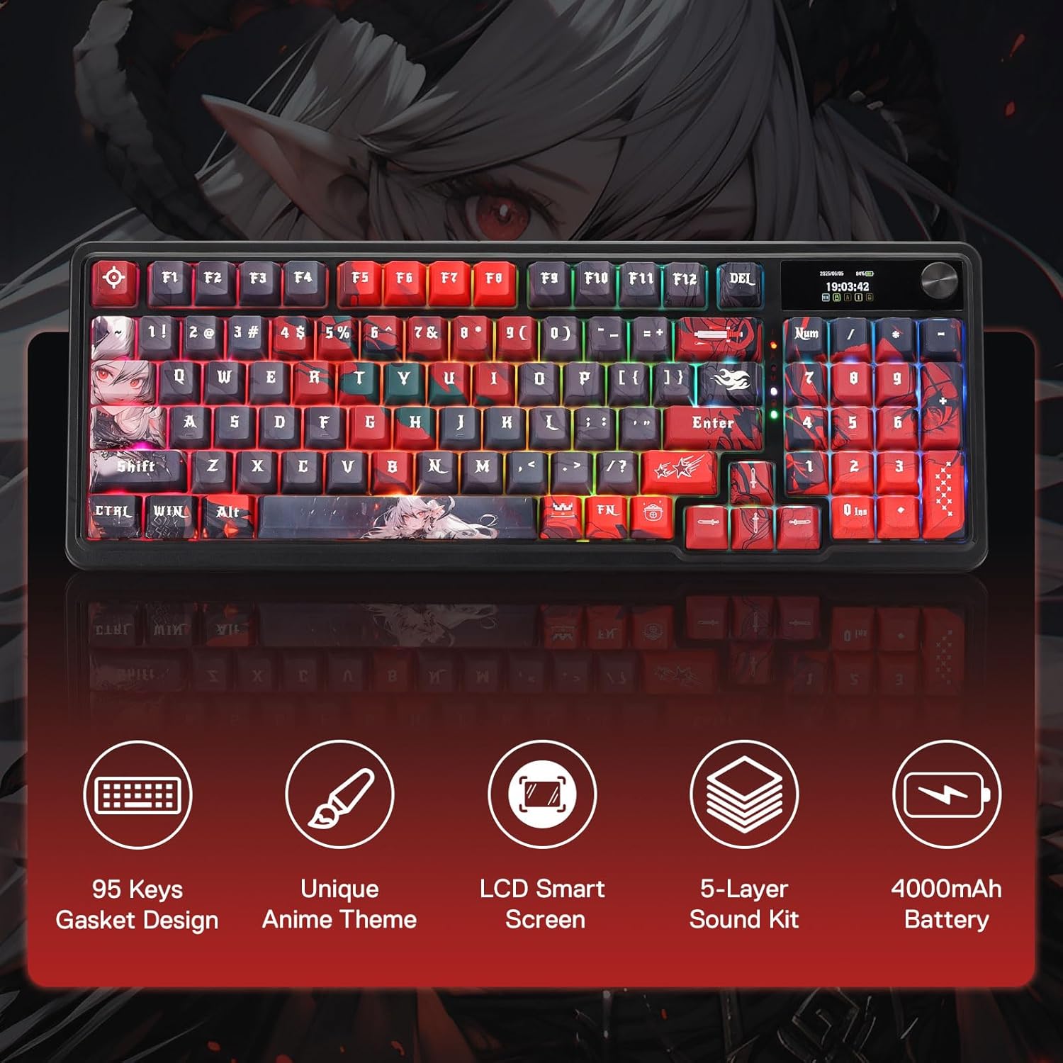 Redragon Wireless Gasket Gamin - Gaming Keyboard Blue Switches review and price