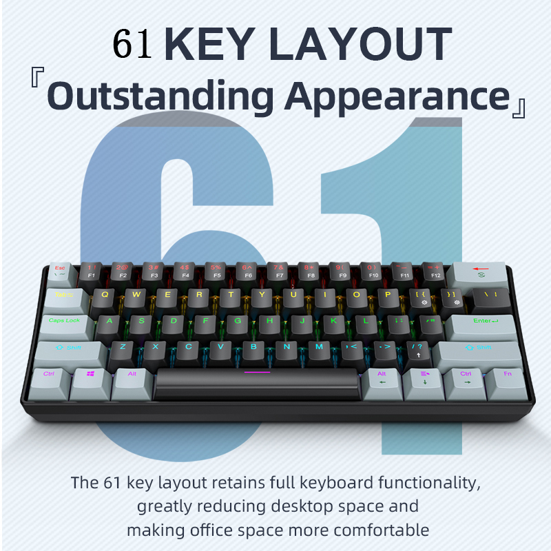 K61 Wired Mechanical Gaming Ke - Gaming Keyboard Thocky review and price