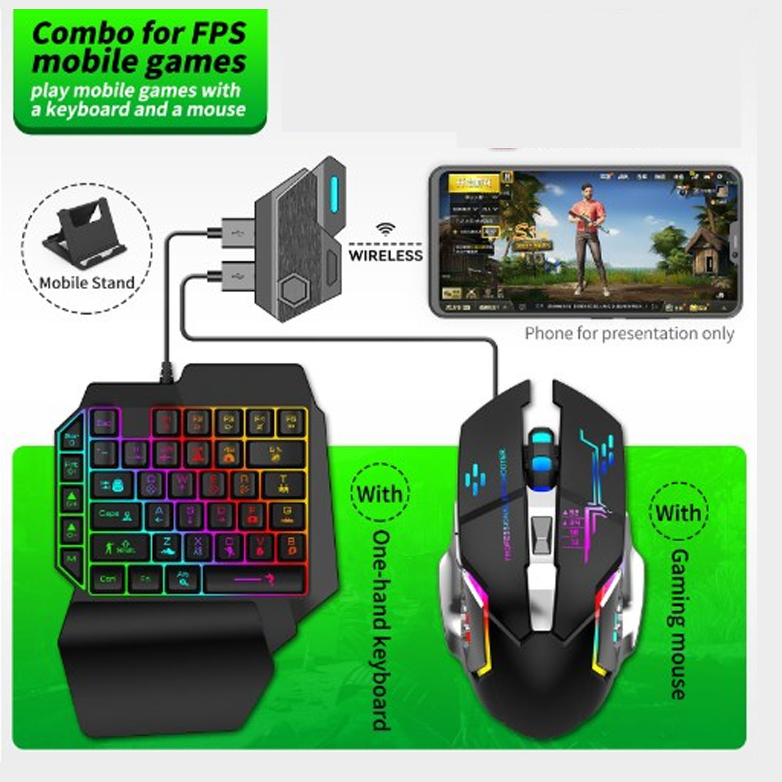 Mobile Game Combo Pack Bluetoo - Gaming Keyboard And Mouse Combo review and price