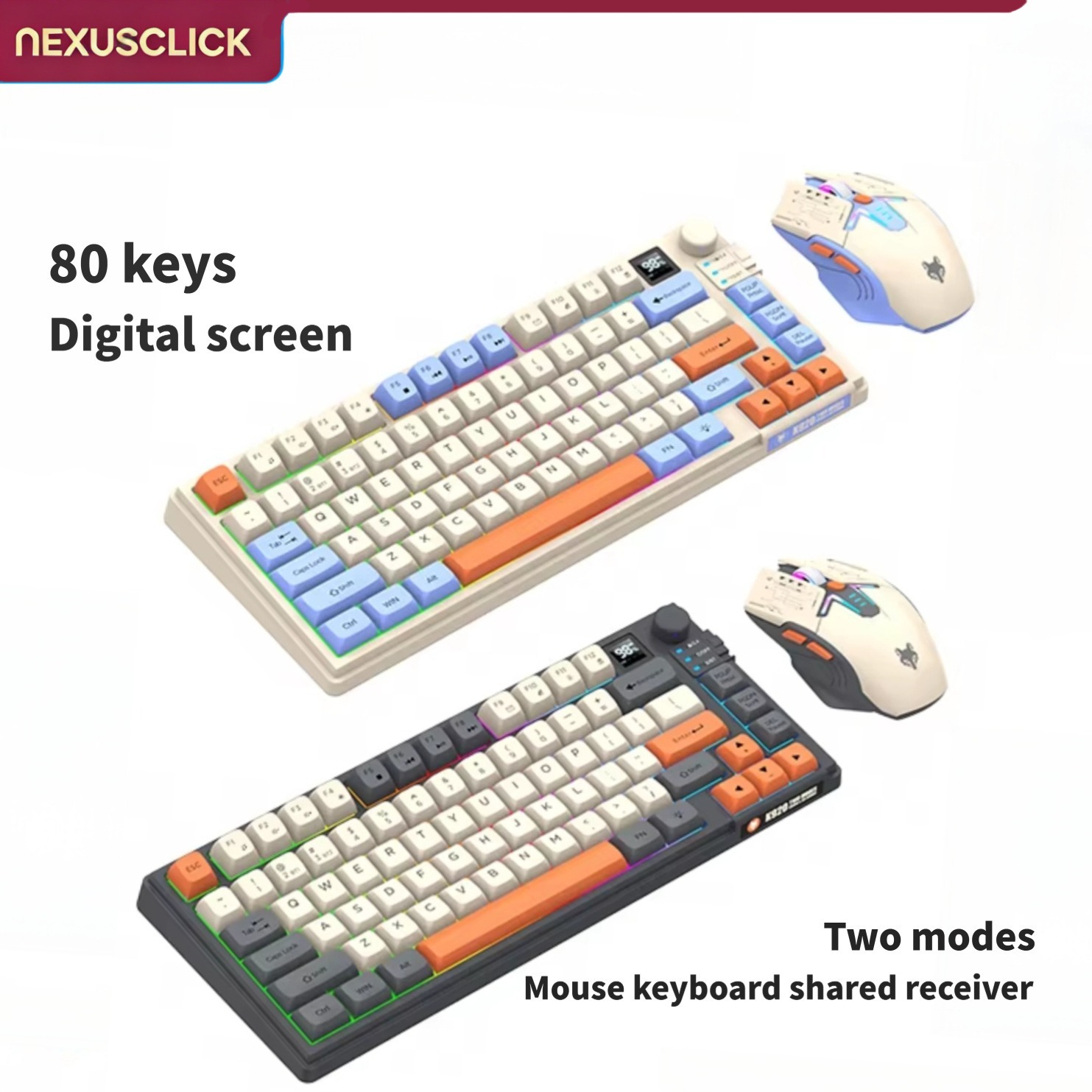 NexusClick Dual Mode Keyboard  - Gaming Keyboard And Mouse Combo Wireless review and price