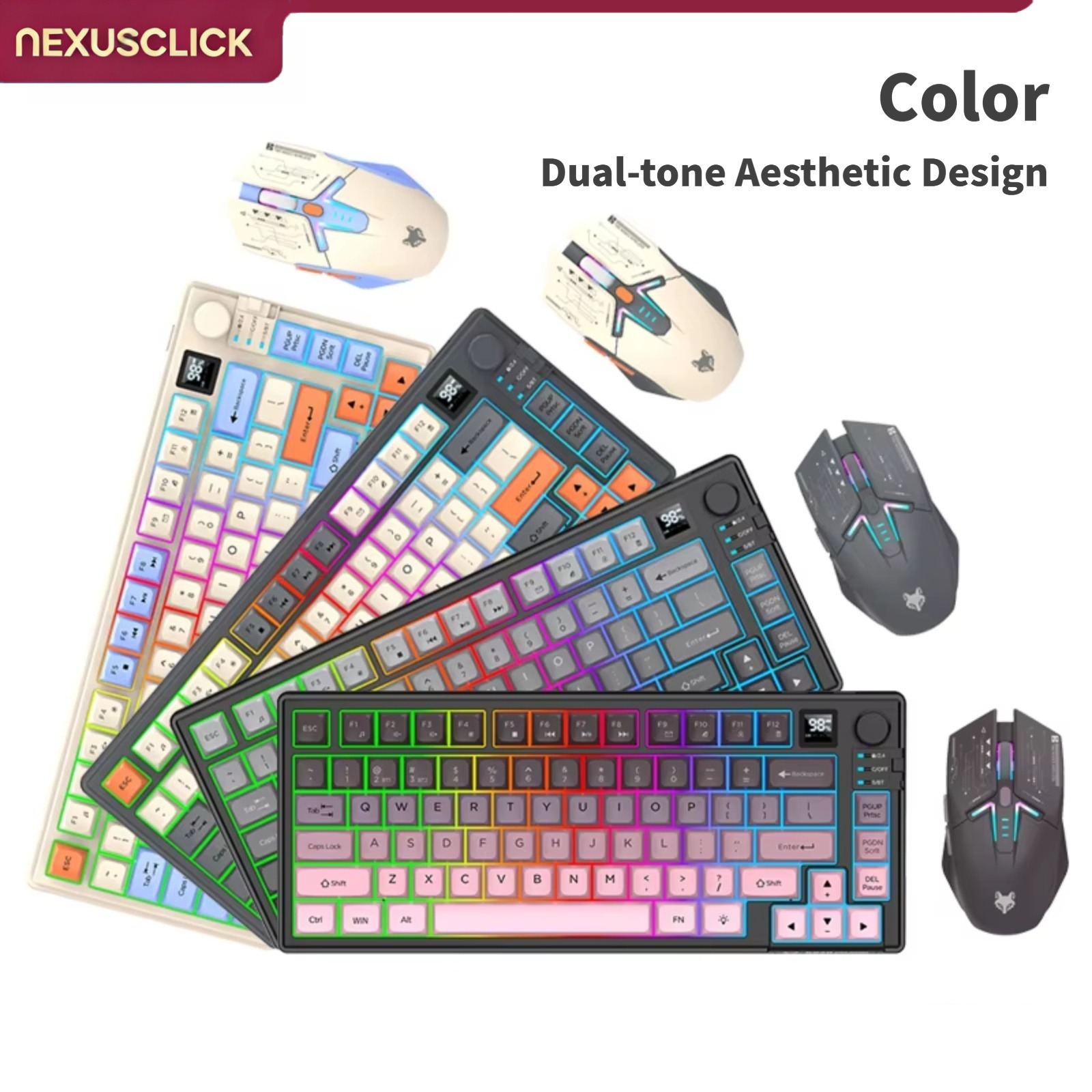 NexusClick Dual Mode Keyboard  - Gaming Keyboard And Mouse Combo Wireless review and price