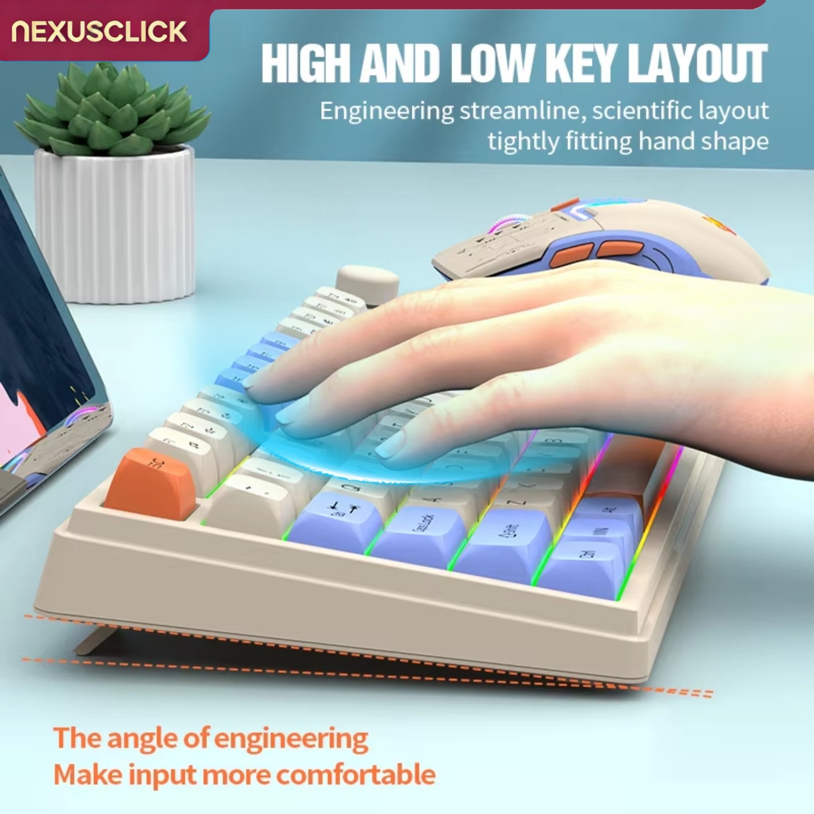 NexusClick Dual Mode Keyboard  - Gaming Keyboard And Mouse Combo Wireless review and price