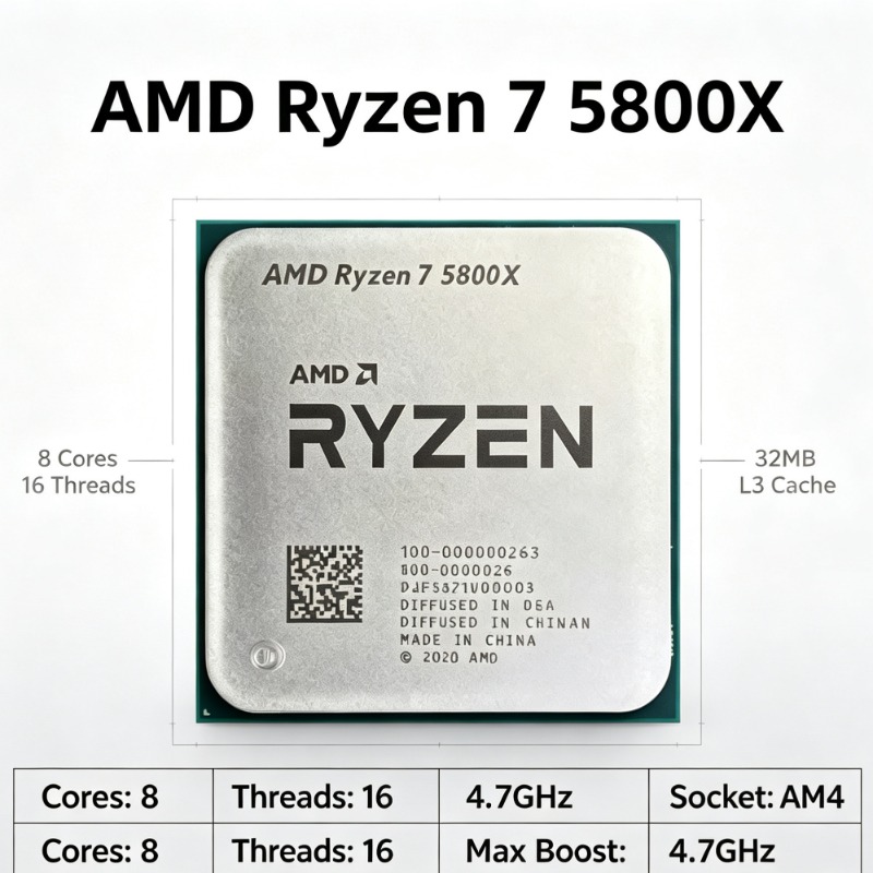 AMD Ryzen 7 5800X For AM4 Seri - Amd Cpu Ryzen 7 review and price
